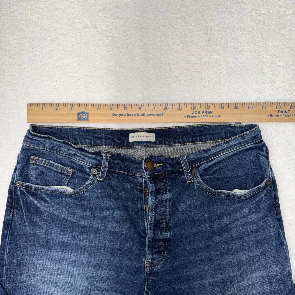 Oliver Logan Ludlow Relaxed Fit Button Fly Denim Jeans Blue Women's Size 30 - Picture 3 of 9